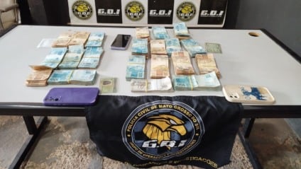 Valor foi recuperado pela polícia (Foto: Reprodução/ PCMS)