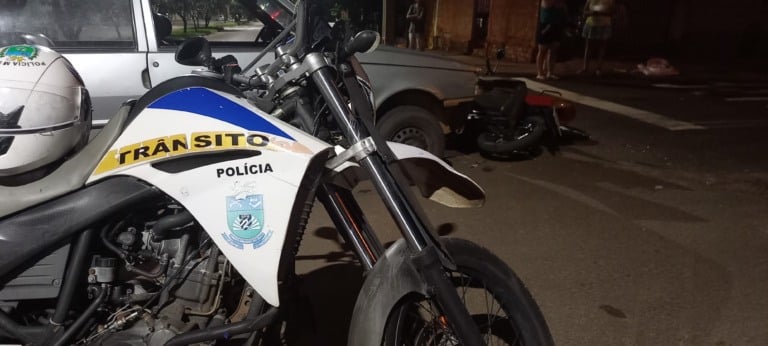 Acidente entre moto e carro deixa homem ferido em Três Lagoas