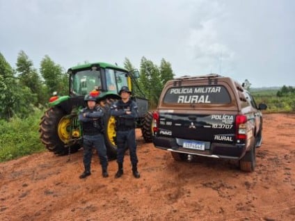 Batalhão de Polícia Militar Rural recupera trator furtado em Selvíria