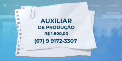 TVC Emprego: confira salários e requisitos para vagas abertas em Três Lagoas