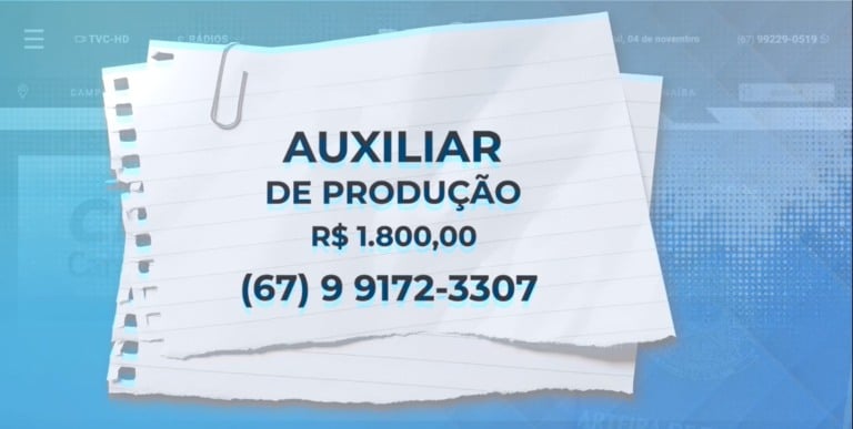 TVC Emprego: confira salários e requisitos para vagas abertas em Três Lagoas
