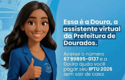 Para acessar a “Doura” basta adicionar o número 67 99895-0137 no WhatsApp. (Divulgação) 