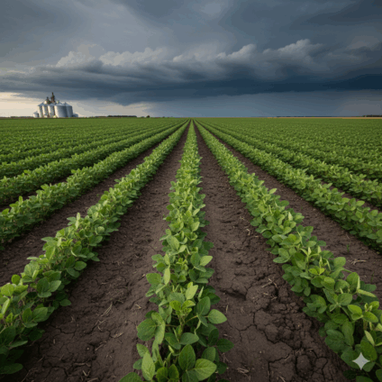 Safra de soja em Mato Grosso do Sul avança com plantio quase concluído, enquanto clima e comercialização entram no centro das atenções - Foto: Gerada por IA/Arthur Ayres Portal RCN67