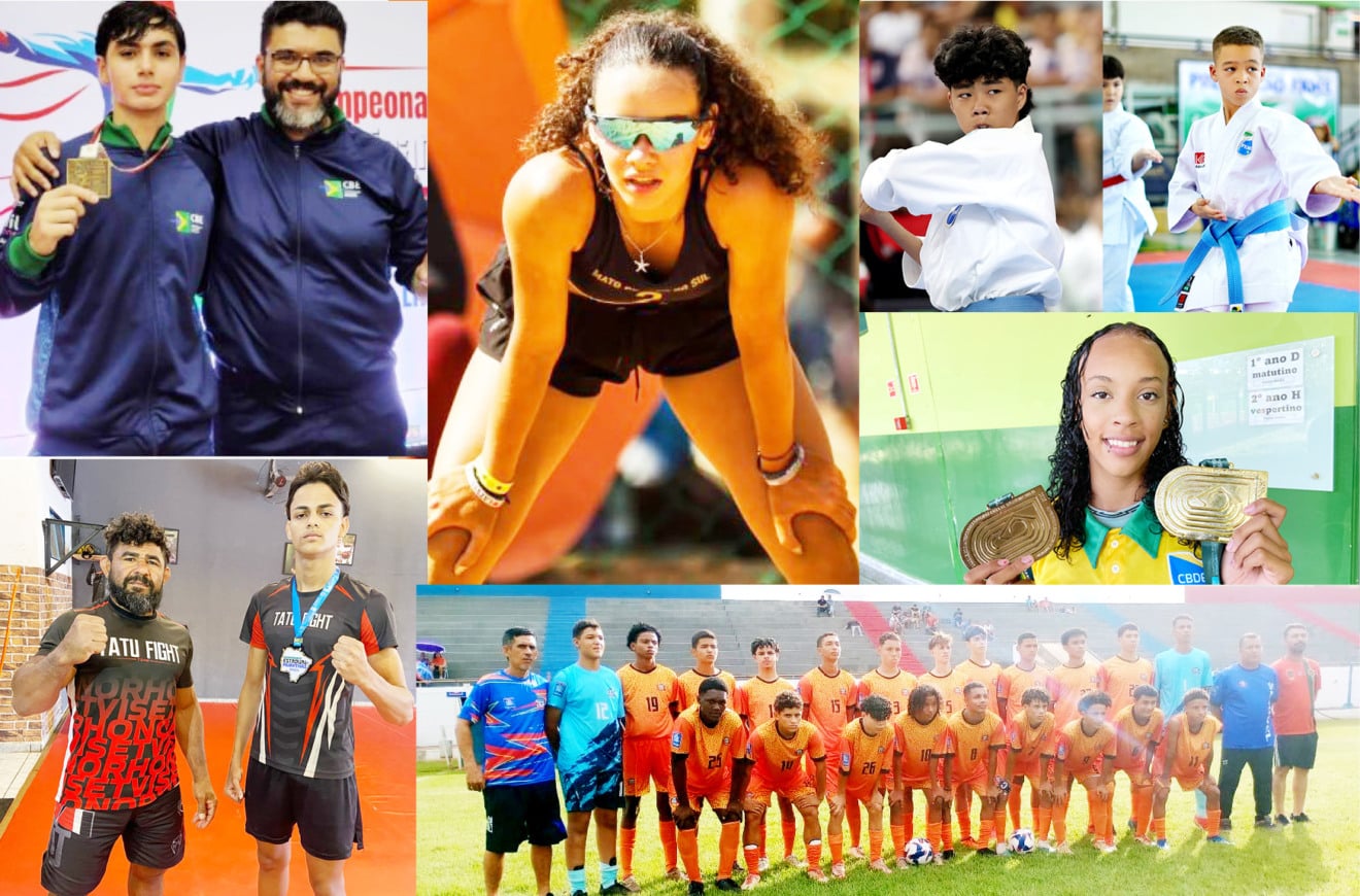 Atletas se destacam em diversas modalidades esportivas. Foto: Divulgação. Atletas se destacam em diversas modalidades esportivas. Foto: Divulgação.