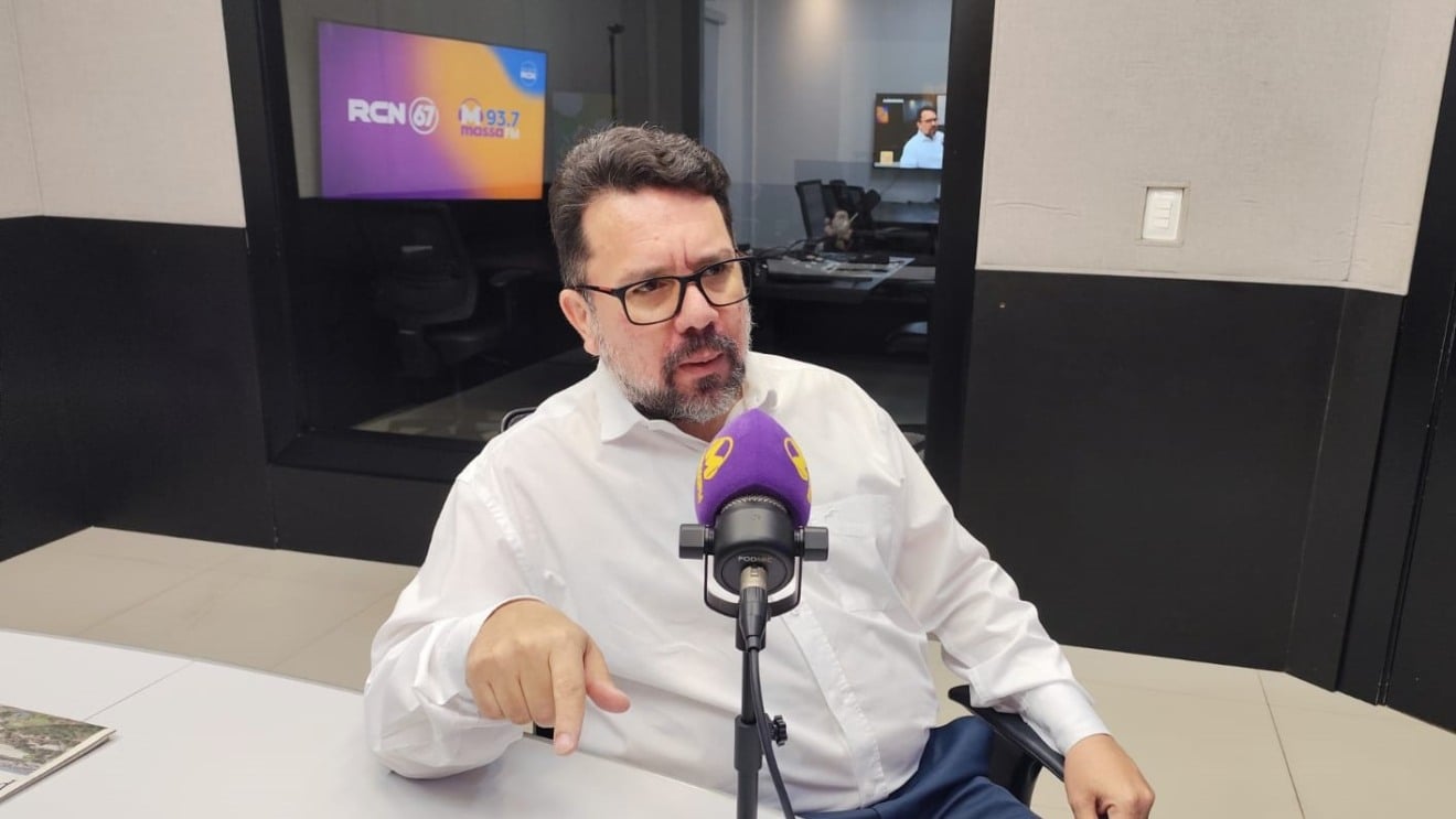 Marcelo Santana durante entrevista na rádio Massa Campo Grande (Foto: João Balbueno/ Massa CG) Marcelo Santana durante entrevista na rádio Massa Campo Grande (Foto: João Balbueno/ Massa CG)