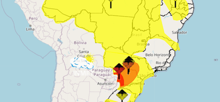 Dourados está em alerta para tempestade, segundo o Inmet