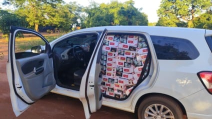 Polícia Militar apreende veículos carregados com cigarros contrabandeados