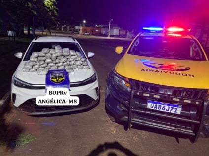 Ele pegou a droga em Ponta Porã e levaria até o estado de São Paulo / Foto: BPMRv/Reprodução