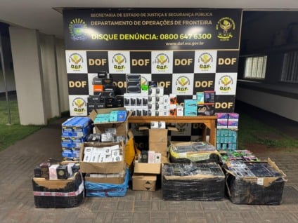 Material foi apreendido na ação / Foto: DOF/Divulgação