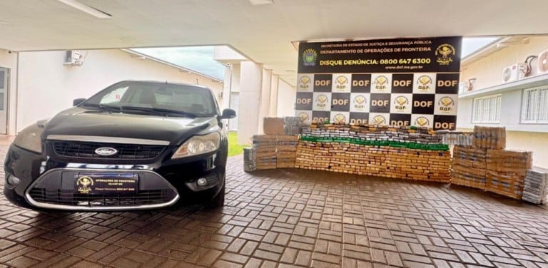 O material apreendido foi avaliado em aproximadamente R$ 1,4 milhão / Foto: DOF/Reprodução