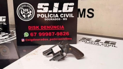 A arma utilizada no crime, um revólver calibre .38, foi localizada e apreendida / Foto: Polícia Civil/Reprodução