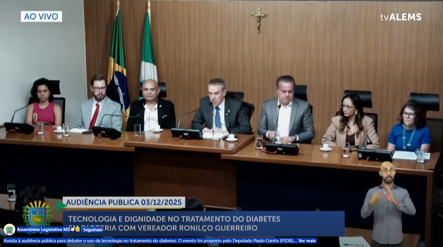 Crianças, famílias e especialistas defendem sensor digital para diabetes tipo 1 em audiência pública na ALEMS