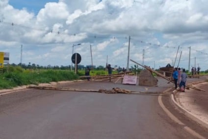 Bloqueio parcial da MS-162 foi retomado nessa semana / Foto: Polícia Militar Rodoviária/Reprodução