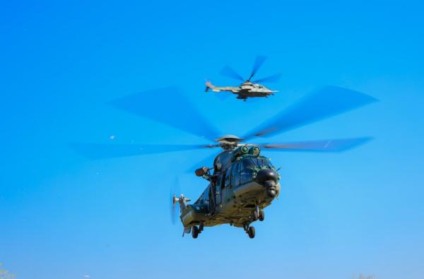 Helicópteros compõem a missão de fiscalização da fronteira - Foto: Sargento Müller Marin/ CECOMSAER