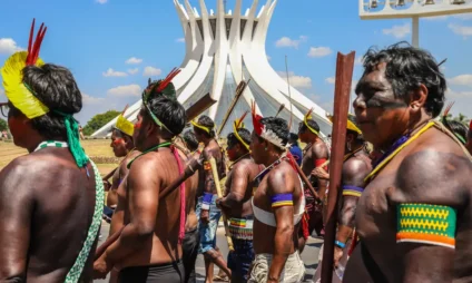 Marco temporal estabelece que os povos indígenas só teriam direito à demarcação das terras que estivessem sob sua posse em 5 de outubro de 1988 - Foto:  Antônio Cruz/Agência Brasil