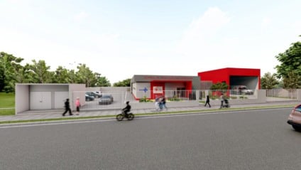 Maquete representa a nova estrutura do Samu Dourados, que terá 791 metros quadrados de construção, segundo a Prefeitura (Foto: Ilustração)