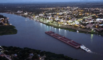 Rio Paraguai em Porto Murtinho (Foto: Reprodução/ Acrissul)