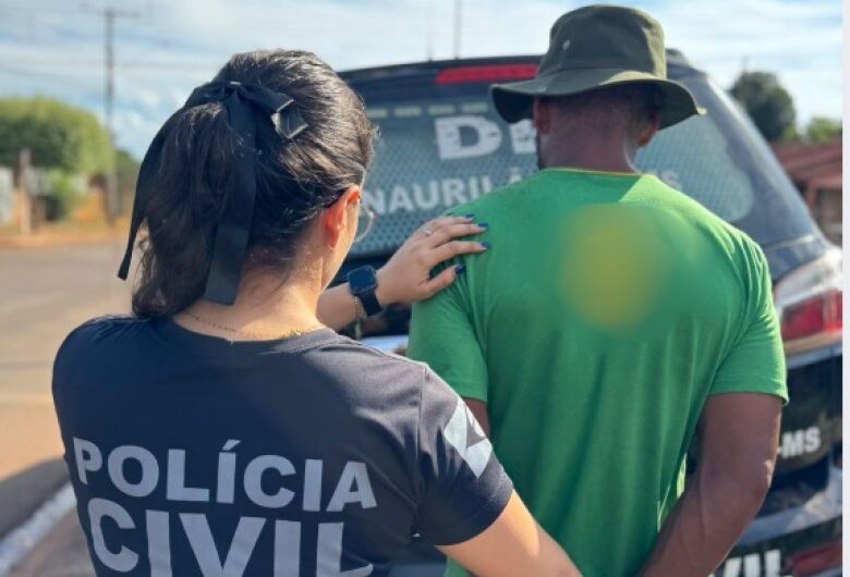 Homem foi localizado e preso em uma propriedade rural no município de Anaurilândia / Foto: PCMS/Divulgação