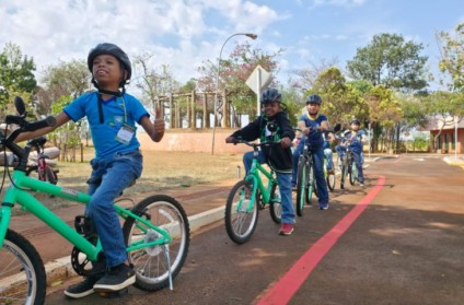 Programa Detranzinho oferece atividades educativas sobre segurança e cidadania no trânsito para alunos do Ensino Fundamental - Foto: Divulgação/Governo de MS