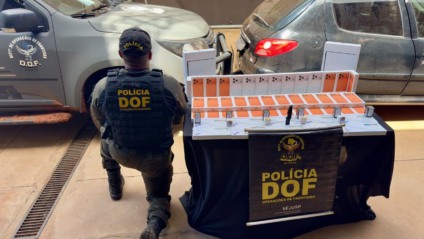 Os materiais apreendidos, avaliados em aproximadamente R$ 550 mil, foram encaminhados à Delegacia da Polícia Federal em Ponta Porã, juntamente com os autores. (Divulgação/DOF)