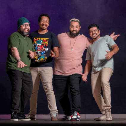 Integrantes da banda Doze2, de Campo Grande, que lançam novo single em parceria com o grupo nacional DiscoPraise - Foto: Divulgação/ Doze2