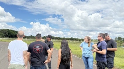 A equipe avalia Autódromo Orlando Moura, local da apresentação Foto: Divulgação