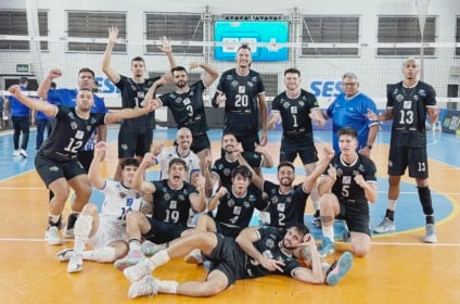 Sesc MS Vôlei venceu a última partida - Foto: Divulgação/Sesc MS Vôlei/AECGV