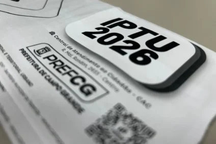 Imagem do carnê do IPTU em Campo Grande. - Foto: Divulgação. 