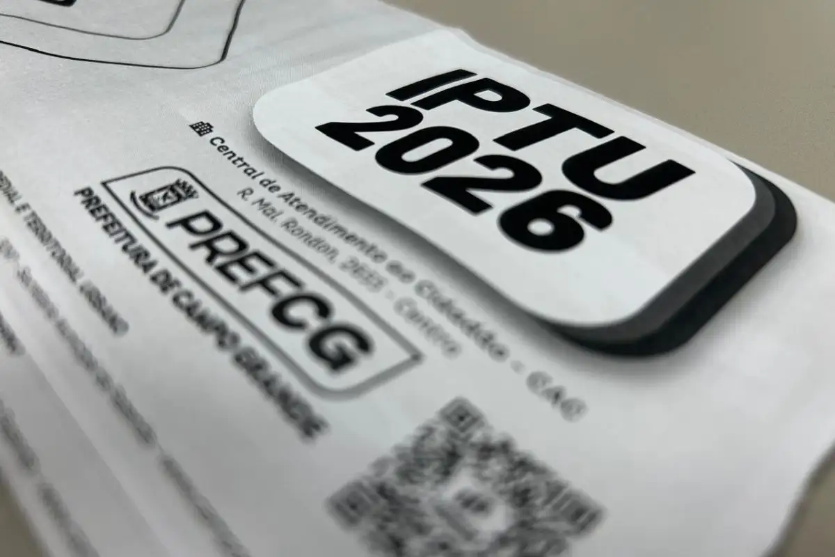 Imagem do carnê do IPTU em Campo Grande. - Foto: Divulgação. Imagem do carnê do IPTU em Campo Grande. - Foto: Divulgação.