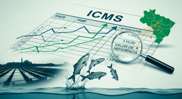 Documento oficial da Sefaz MS sobre valor de referência para peixes de cultivo em operações interestaduais