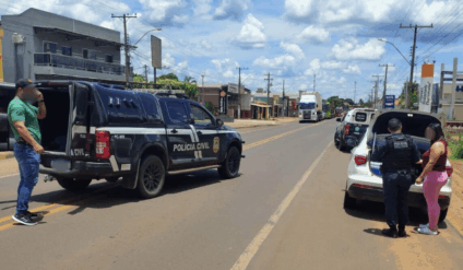 Suspeito fugiu pela BR-262 e acabou preso em Água Clara (Foto: Reprodução/ PCMS)