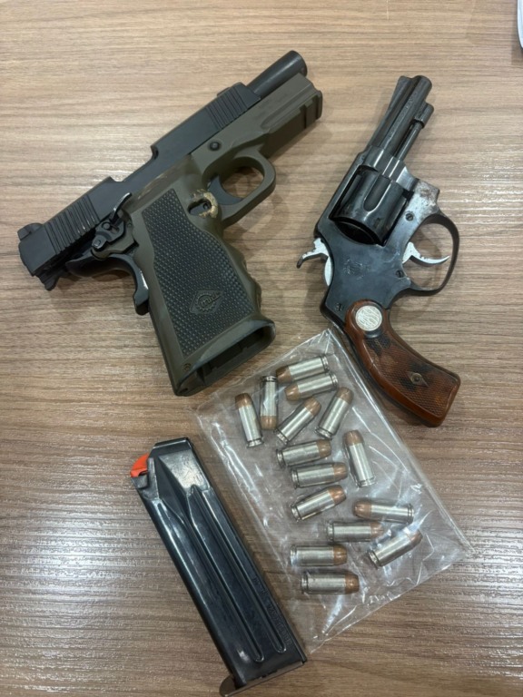 Armas apreendidas na primeira operação neste domingo - Foto: Divulgação/PCMS