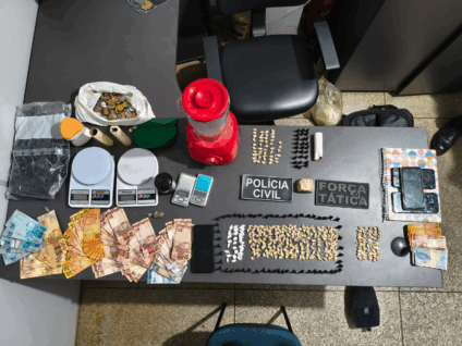 Três bocas de fumo são fechadas e quatro traficantes presos em ação conjunta da Polícia Militar e Polícia Civil