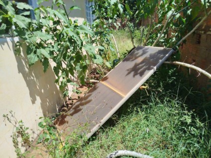 Placa retirada durante a tentativa de furto (Foto: Polícia Militar)