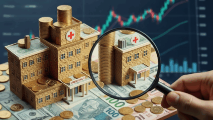 Gestão hospitalar em unidade pública com documentos e prontuários em mesa de trabalho principalmente na Saúde de Dourados e Três Lagoas