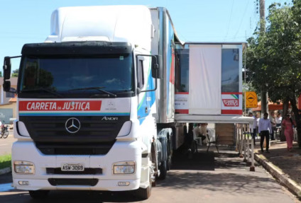 Carreta da Justiça, unidade móvel do Tribunal de Justiça de Mato Grosso Sul — Foto: Tribunal de Justiça de Mato Grosso do Sul