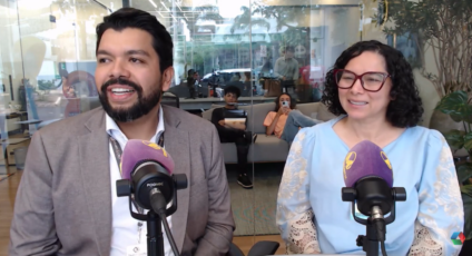 No estúdio da Massa FM Dourados, Paulo Duarte, diretor executivo da Duarte & Cruz Soluções, que é a corretora exclusiva do plano e Beatriz Lemes, Diretora Executiva e Administradora do Plano Santa Casa Saúde. (Foto: Reprodução)