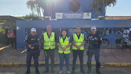 Agetran intensifica ações educativas na volta às aulas. Foto: PREFCG