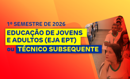 Os cursos EJA-EPT são destinados a pessoas com 18 anos ou mais e ensino fundamental completo, que cursam ao mesmo tempo o ensino médio e a formação técnica. Já os cursos técnicos subsequentes são voltados para quem já concluiu o ensino médio.