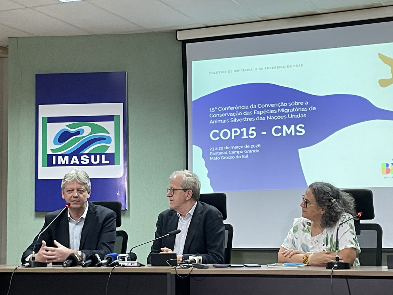 Auditório do Imasul, em Campo Grande, recebeu coletiva que apresentou os detalhes da COP15, conferência internacional da ONU que será realizada na Capital em março - Foto: Arthur Ayres/Portal RCN67 Auditório do Imasul, em Campo Grande, recebeu coletiva que apresentou os detalhes da COP15, conferência internacional da ONU que será realizada na Capital em março - Foto: Arthur Ayres/Portal RCN67