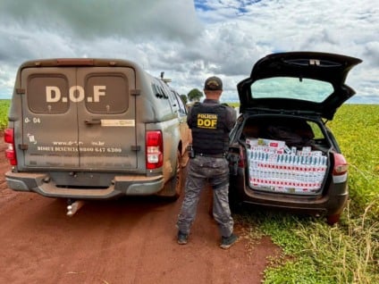 O veículo estava abandonado as margens da rodovia MS-270, na zona rural de Itaporã.

