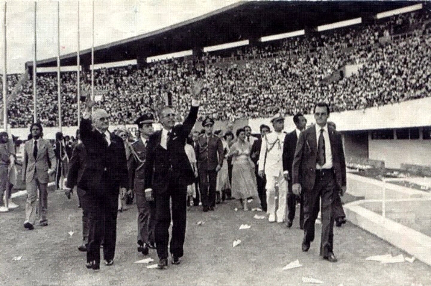 Harry Amorim ao lado do presidente Geisel ao assumir o governo de MS, 1979