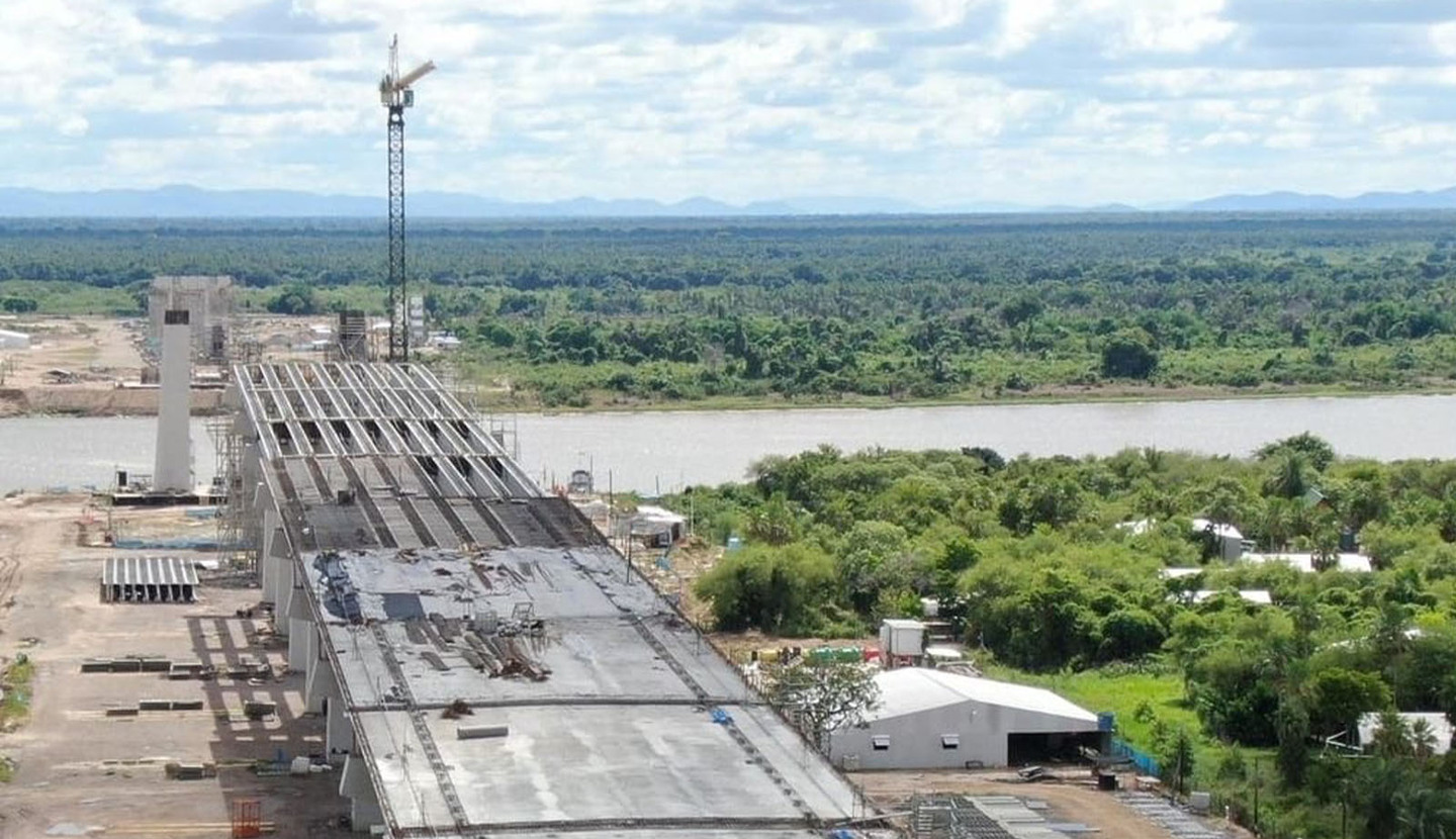 Ponte da rota Bioceânica no lado paraguaio