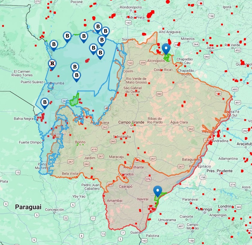 Localização das 12 Bases Avançadas